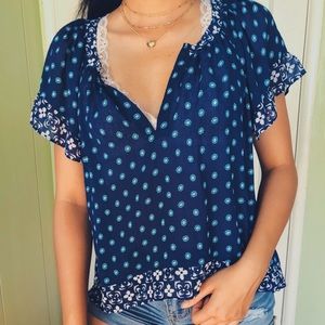 Blue Babydoll Top